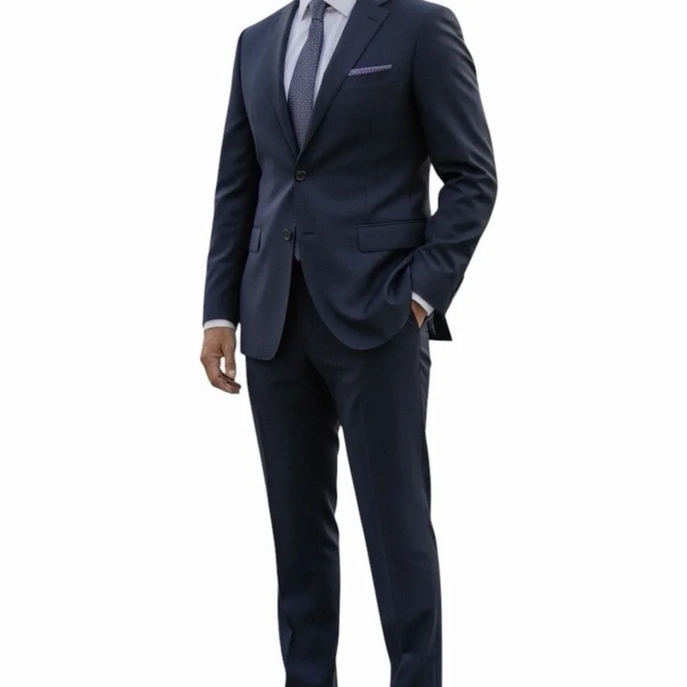 Ted Baker Endurance Jones CT 2 Piece Wool Suit Navy Blue Men's 36S Pants 29 x 30